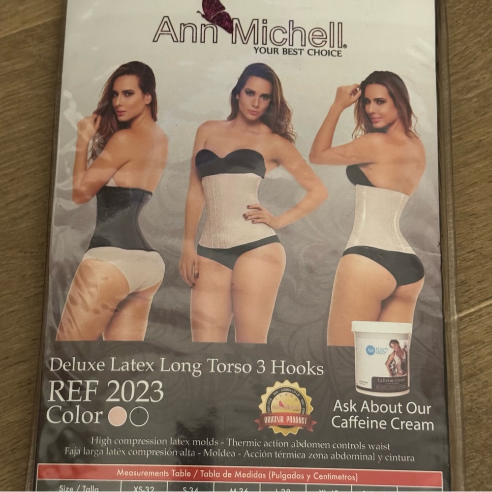 NEW Ann Michell Deluxe Latex Long Torso High Compression 3 Hooks Shaper 2XL - Picture 5 of 6